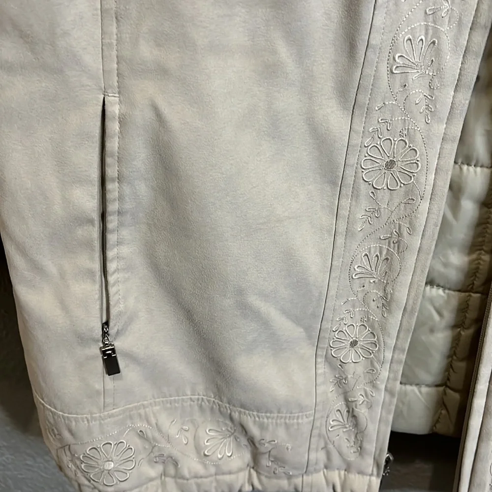 London Fog Cream coat size Large - Picture 6 of 6